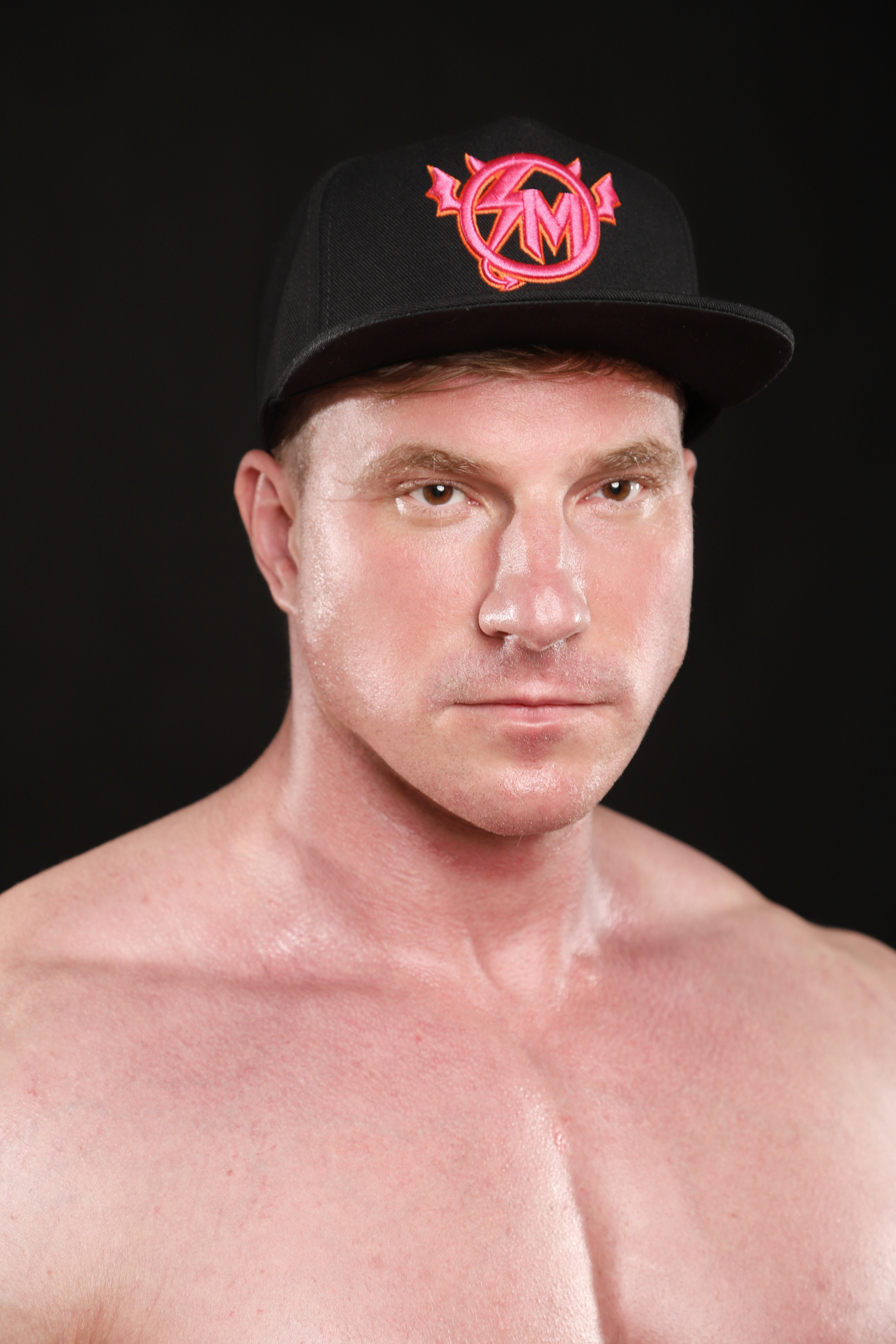 SM LOGO PINK FLAT BILL SNAPBACK