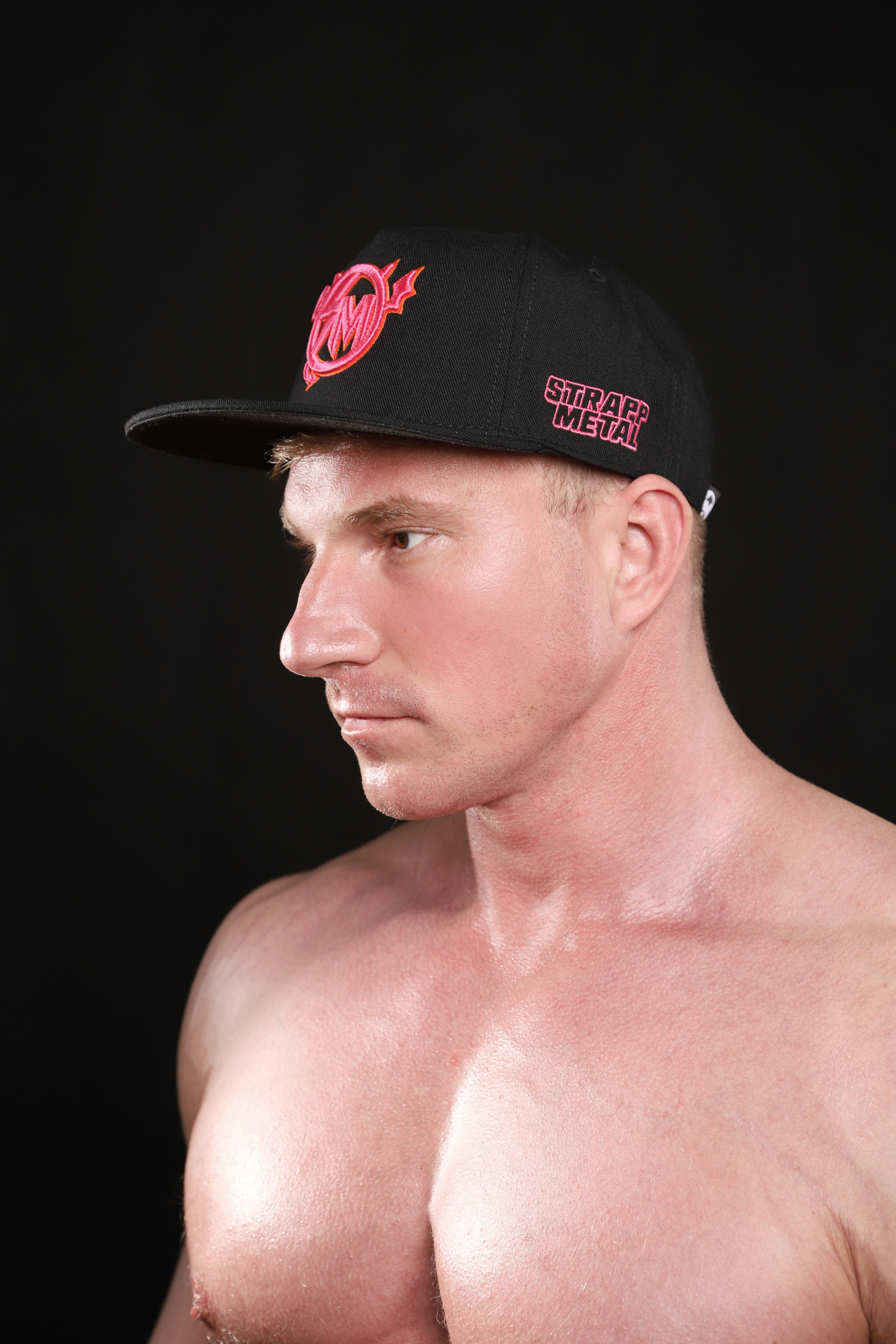 SM LOGO PINK FLAT BILL SNAPBACK