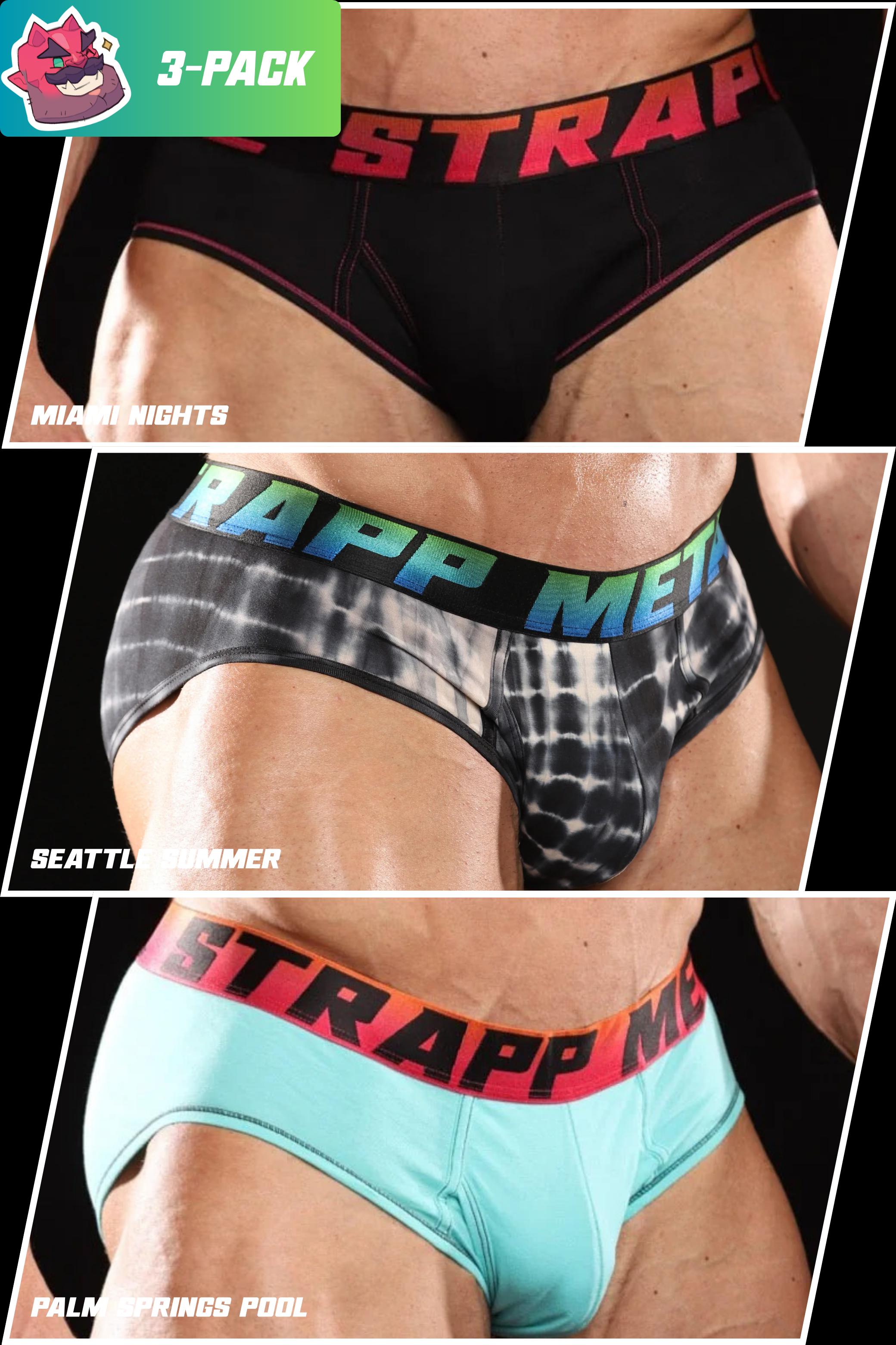 COTTON STRETCH BRIEFS - 3 PACK