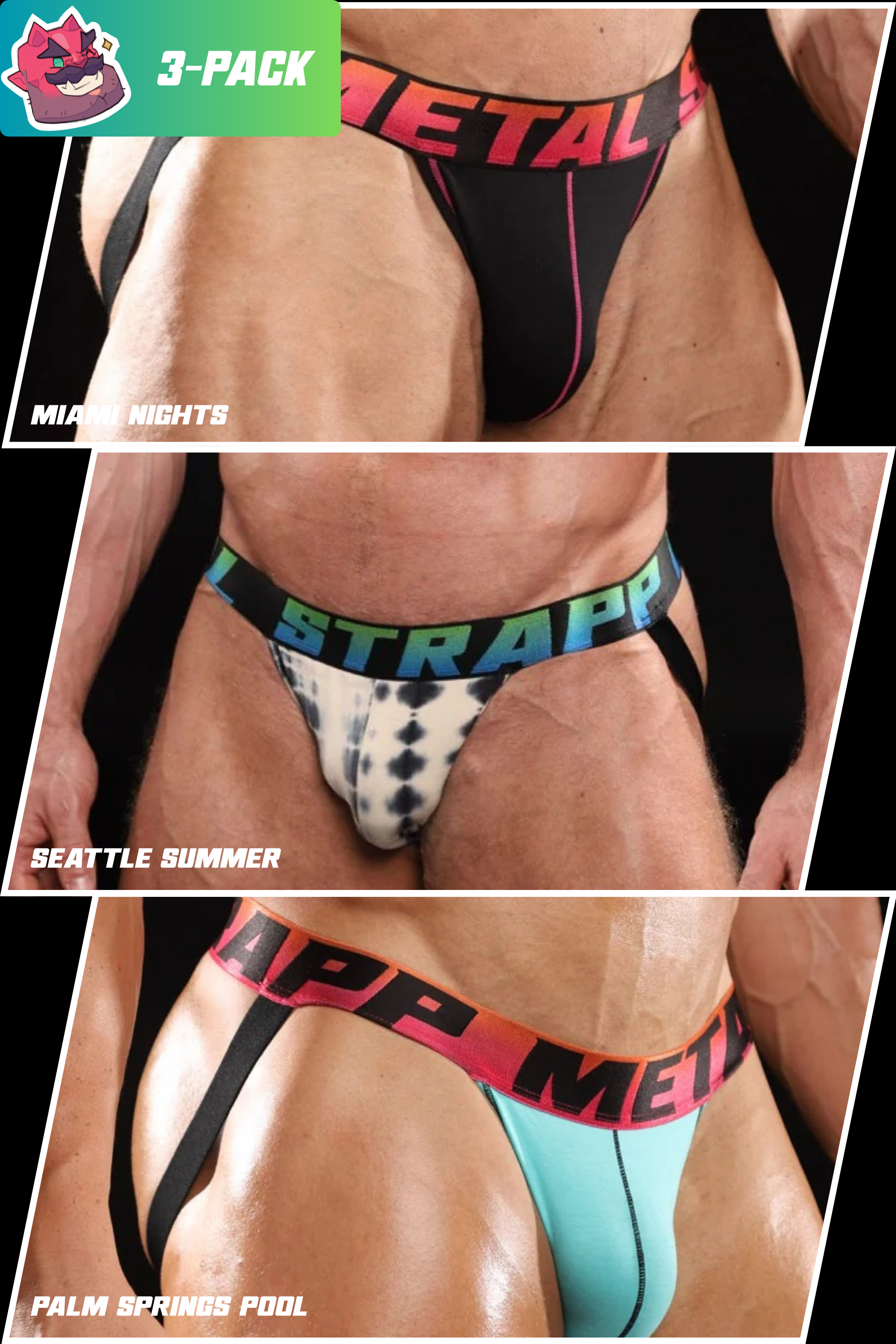 COTTON STRETCH PERFORMANCE JOCK - 3 PACK