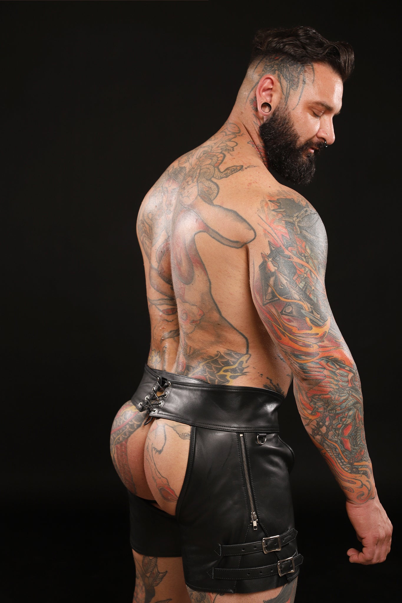 Hard Tail Leather Chap Shorts