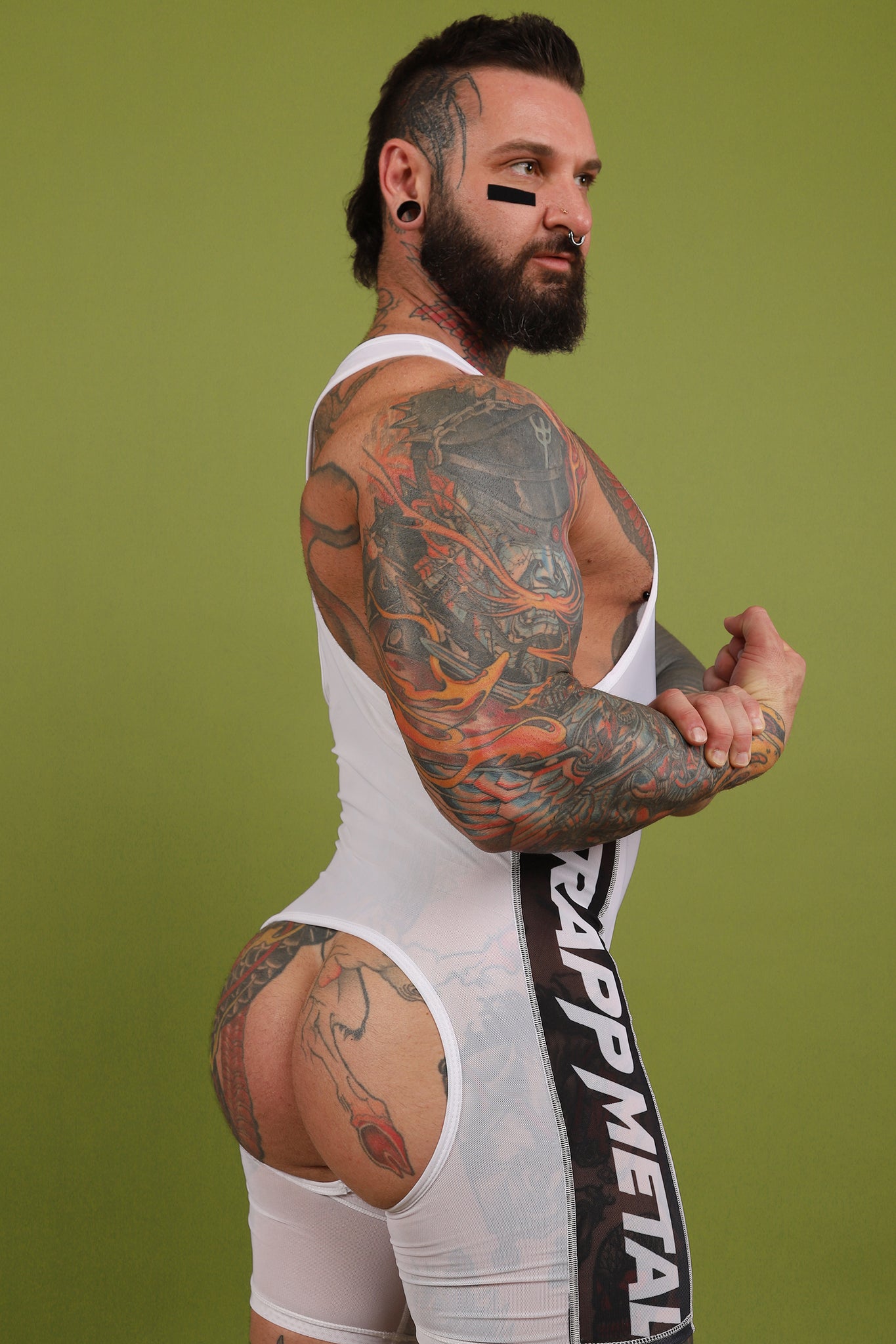 Allstar Half Nelson Wrestle Suit Sheer White