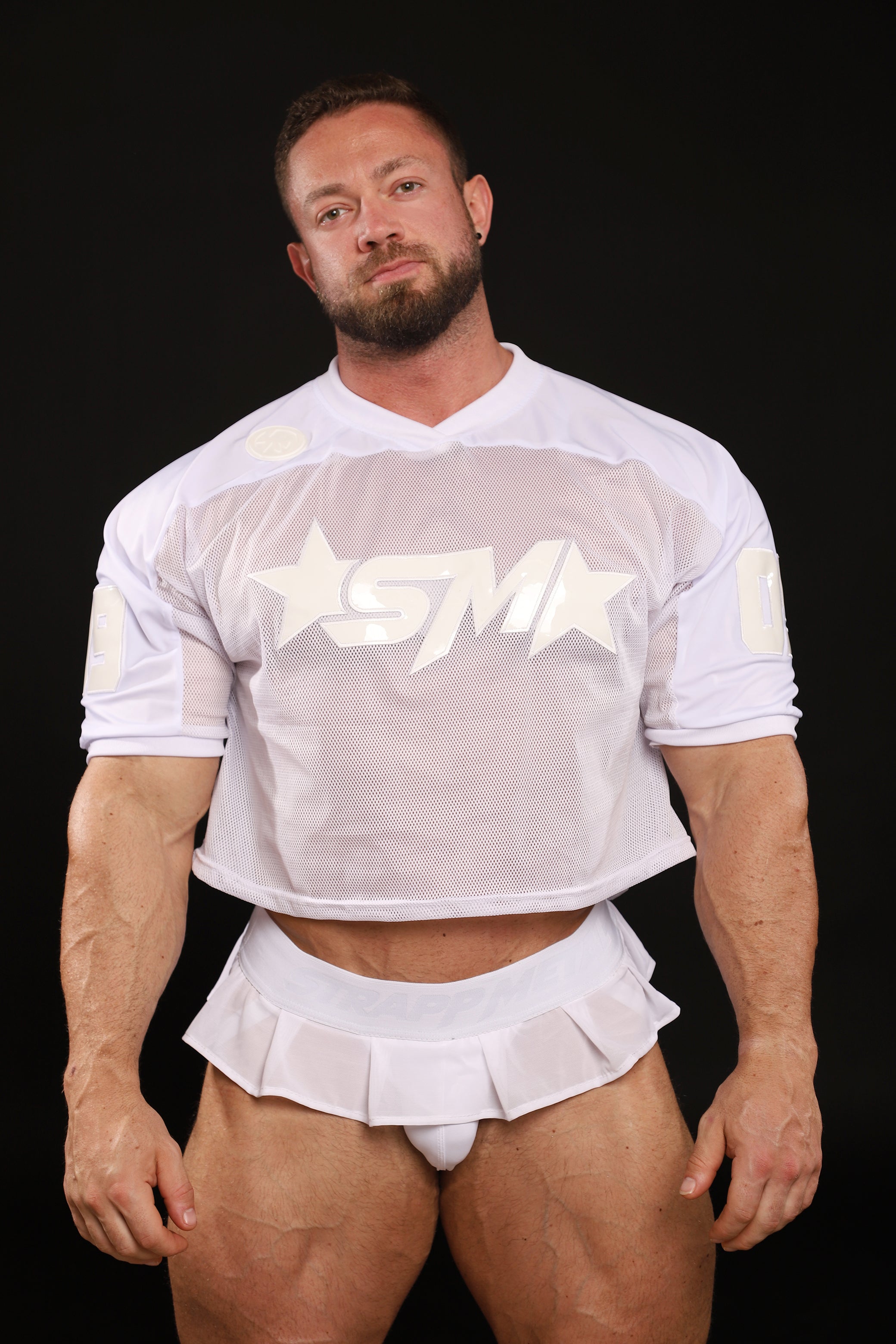 All White Crop Jersey