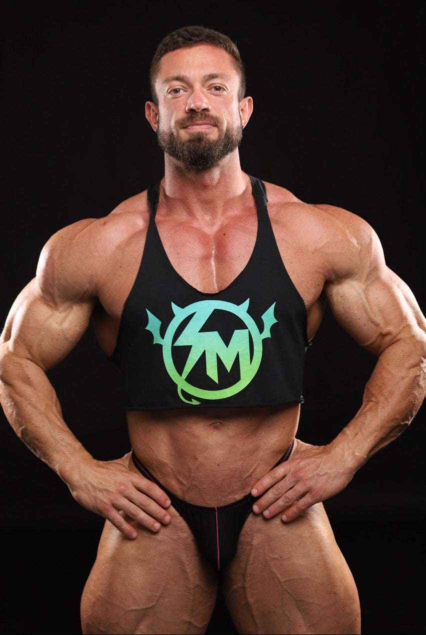 SM DEVIL LOGO STRINGER CROP