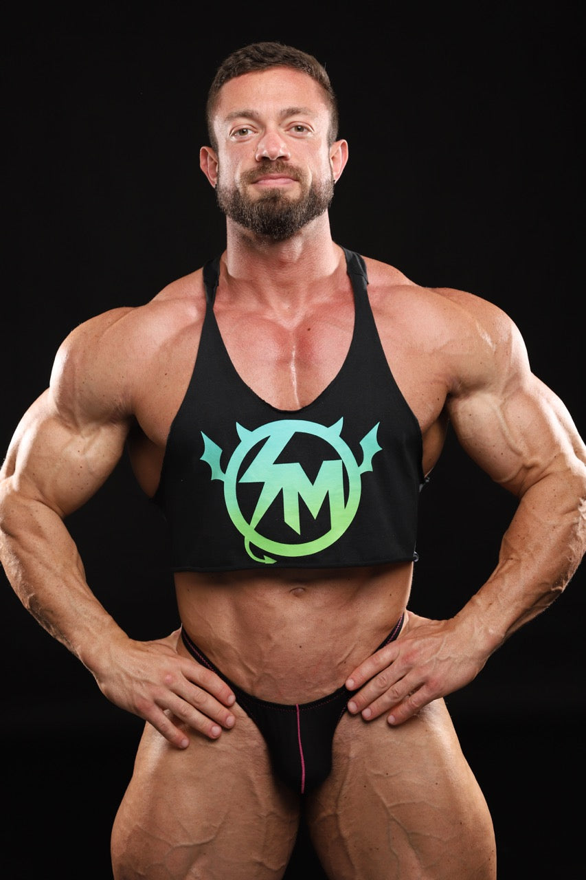 SM DEVIL LOGO STRINGER CROP
