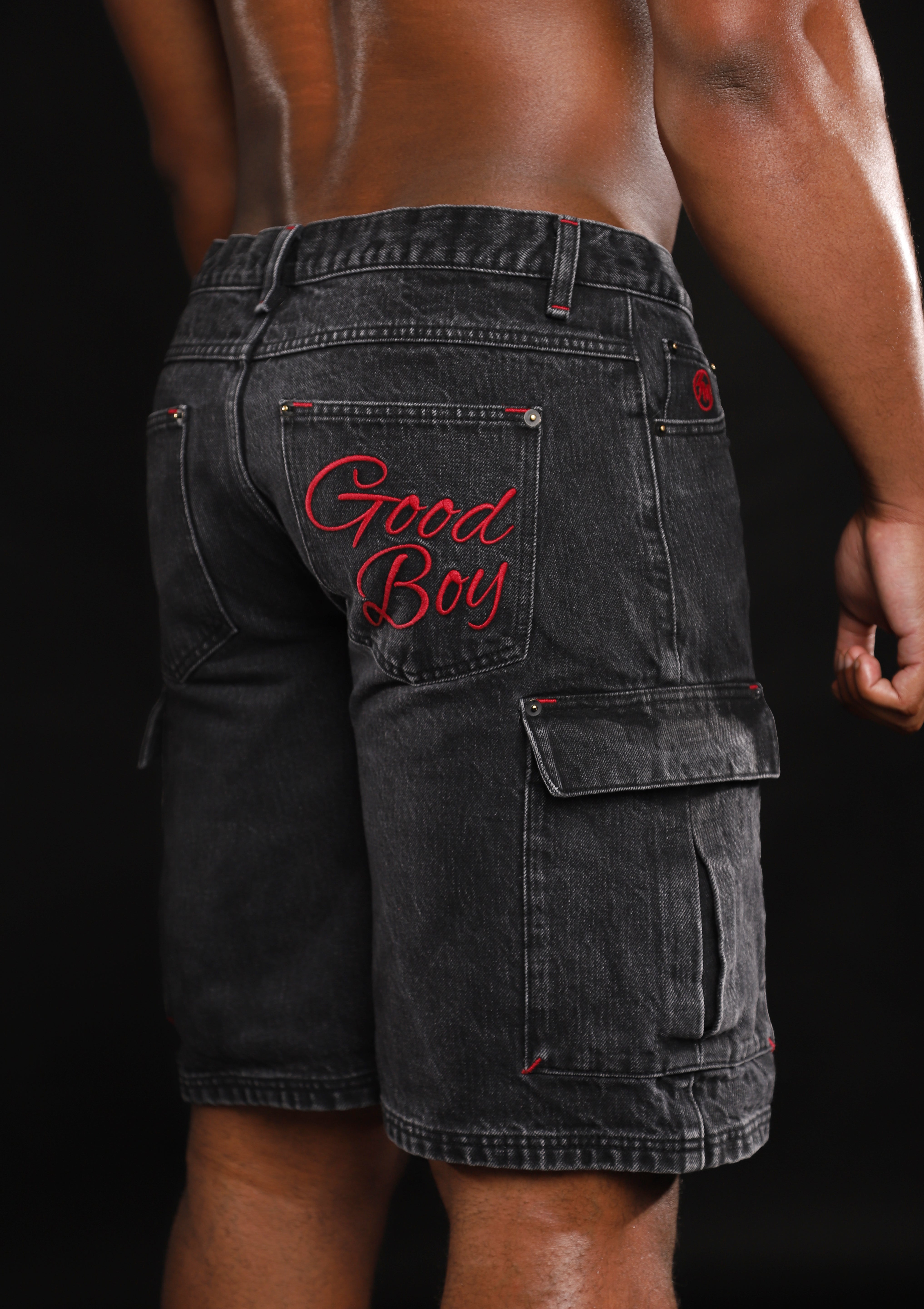 GOOD BOY DENIM CARGO SHORTS