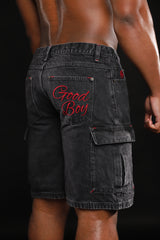 GOOD BOY DENIM CARGO SHORTS