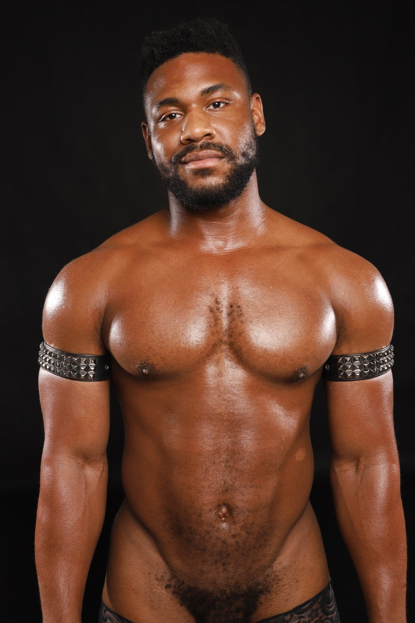 DEVASTATION STUDDED LEATHER ARM BANDS