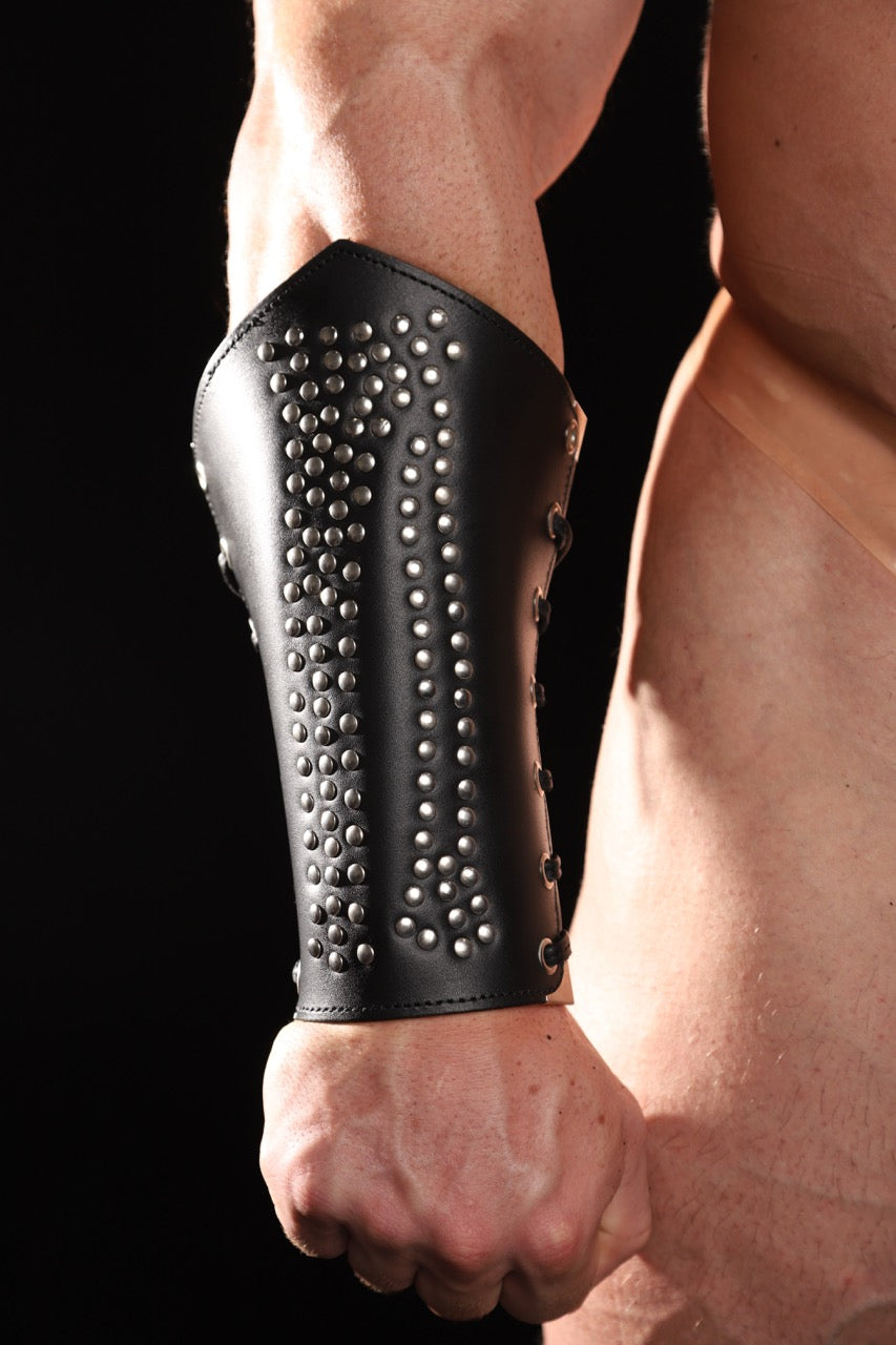 BONE DADDY STUDDED LEATHER GAUNTLETS