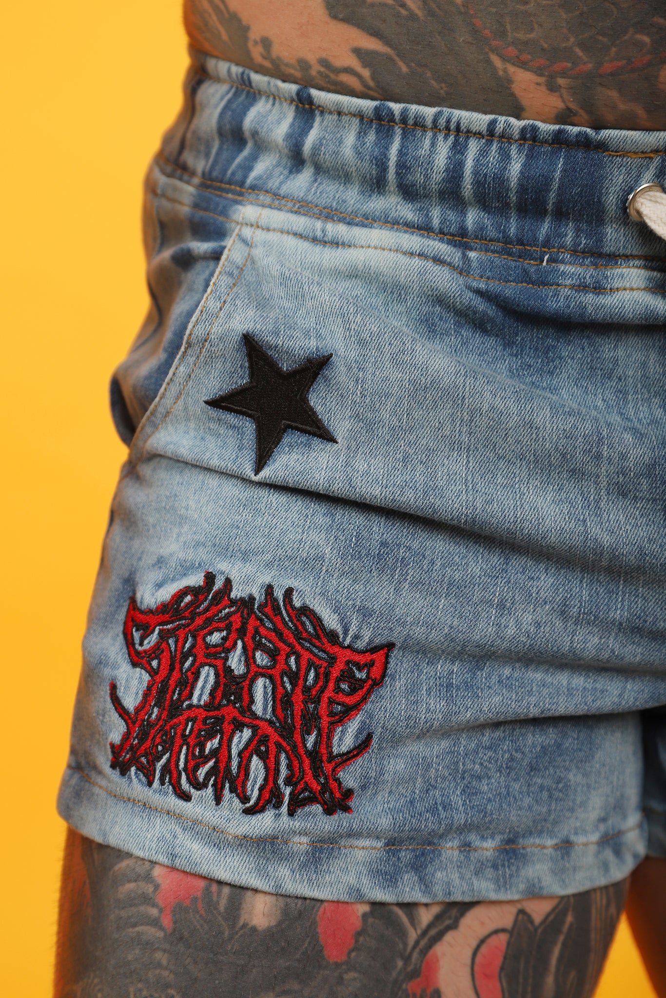 Denim Battle Thrasher Shorts