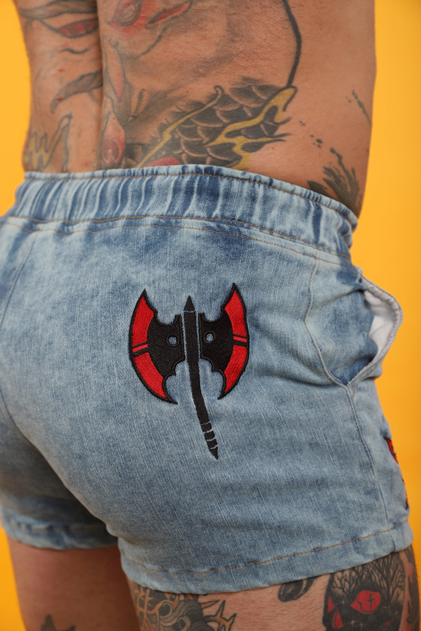 Denim Battle Thrasher Shorts