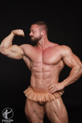PLEATED RUBBER THONG SKIRT SEMI TRANS PEACH
